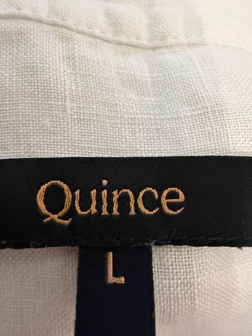 Quince White Sleeveless Pintuck Button Linen Dress size Large never worn - Picture 6 of 6